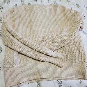 Cream crew neck sweater